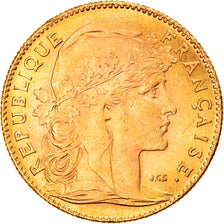 Moneda, Francia, Marianne, 10 Francs, 1914, Paris, MBC+, Oro, KM:846