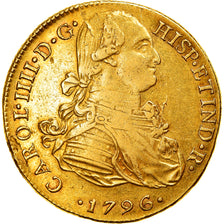 Coin, Peru, Charles IV, 8 Escudos, 1796, Lima, EF(40-45), Gold, KM:101
