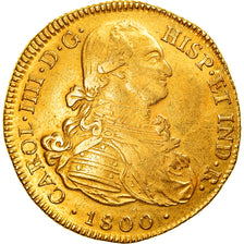 Moneda, Colombia, Charles IV, 8 Escudos, 1800, Popayan, MBC, Oro, KM:62.2