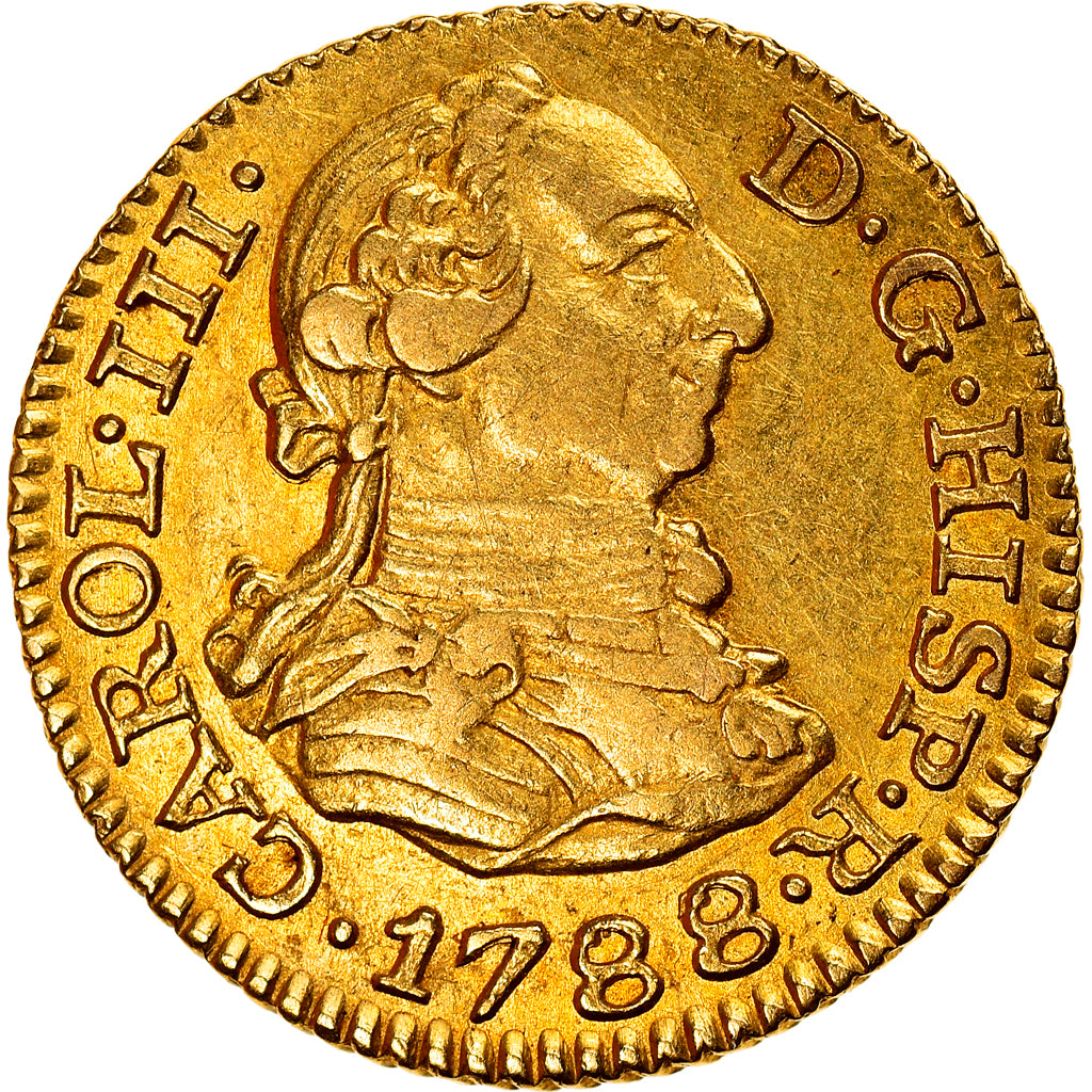 Moneda, España, Charles III, 1/2 Escudo, 1788, Madrid, MBC+, Oro, KM:425.1