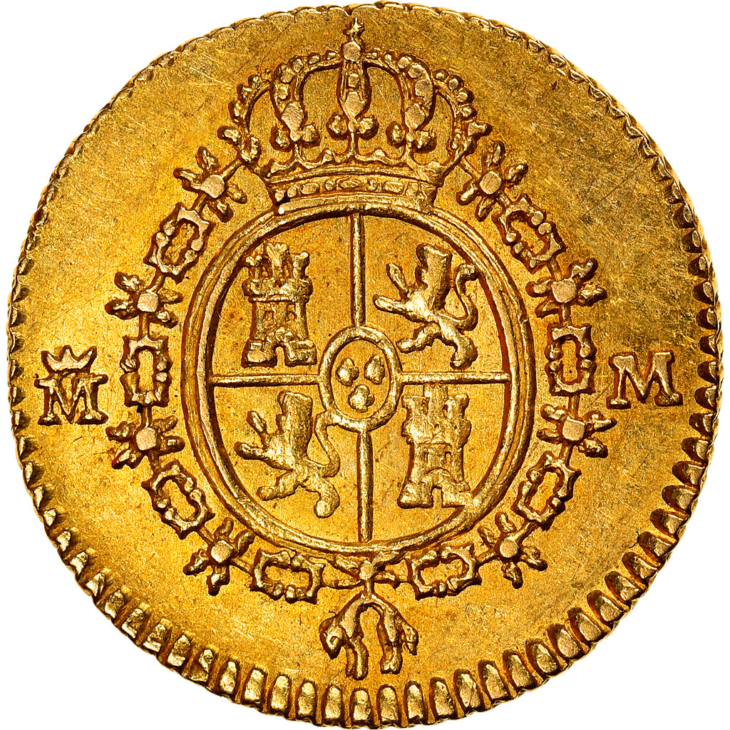Moneda, España, Charles III, 1/2 Escudo, 1788, Madrid, MBC+, Oro, KM:425.1