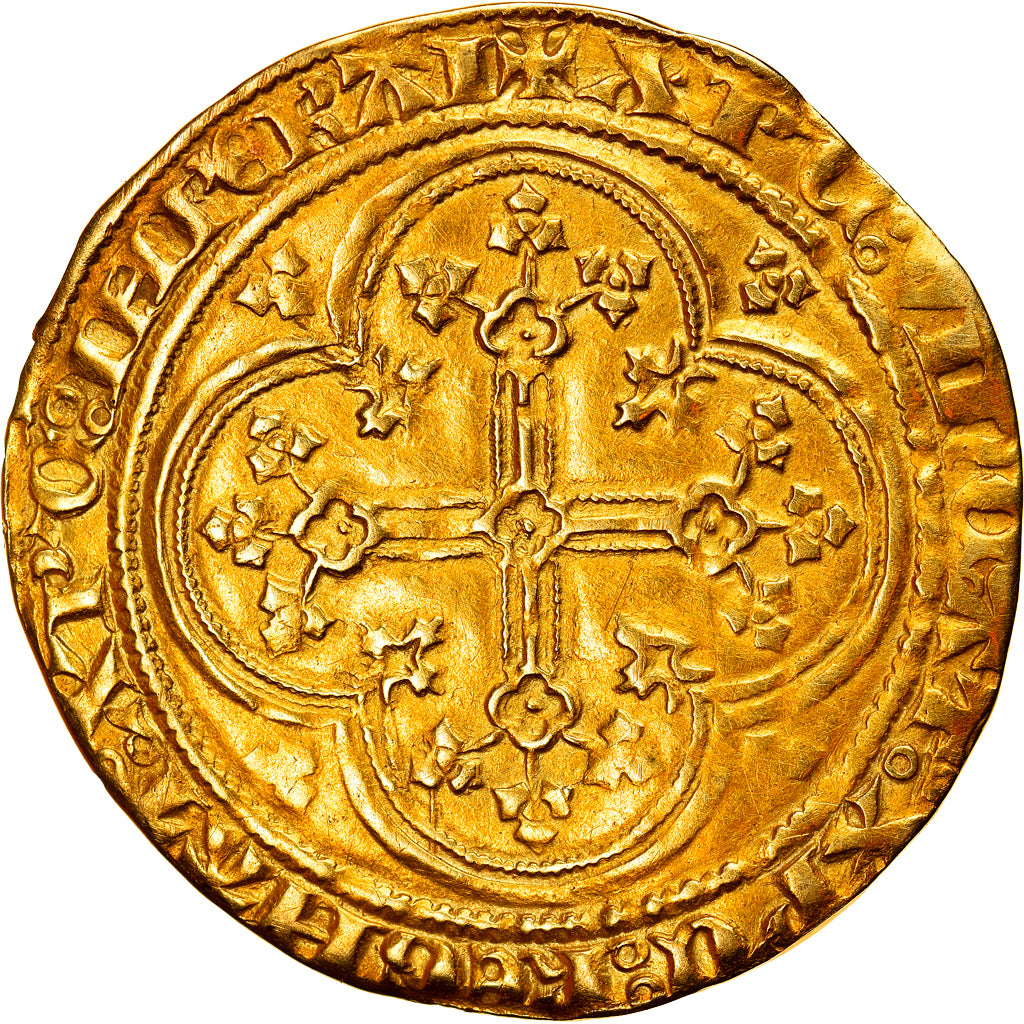 Moneta, Belgio, BRABANT, Jean III, Chaise d'or à l'écu, 1338, Antwerp, BB, Oro