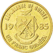 Coin, Guinea, Franc, 1985, MS(63), Brass Clad Steel, KM:56
