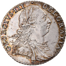 Coin, Great Britain, George III, Shilling, 1787, AU(55-58), Silver, KM:607.1