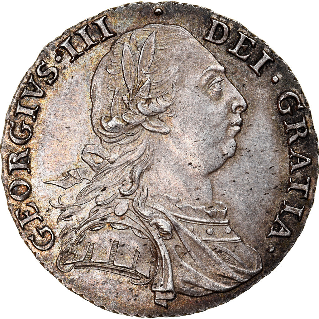 Coin, Great Britain, George III, Shilling, 1787, AU(55-58), Silver, KM:607.1
