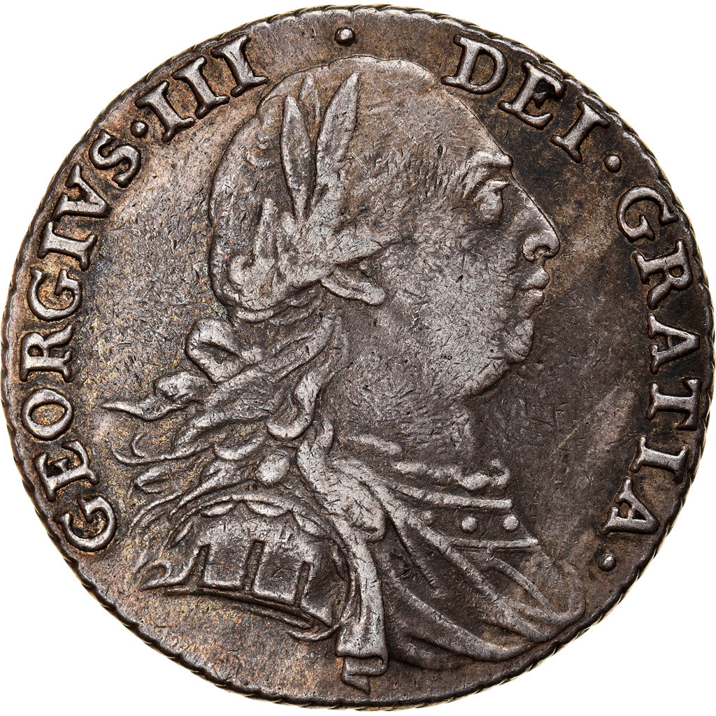 Coin, Great Britain, George III, Shilling, 1787, EF(40-45), Silver, KM:607.1