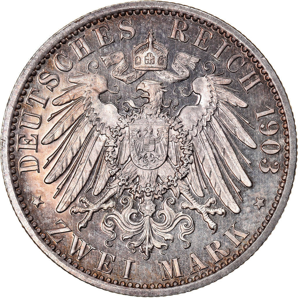 Coin, German States, SAXE-WEIMAR-EISENACH, Wilhelm Ernst, 2 Mark, 1903, Berlin