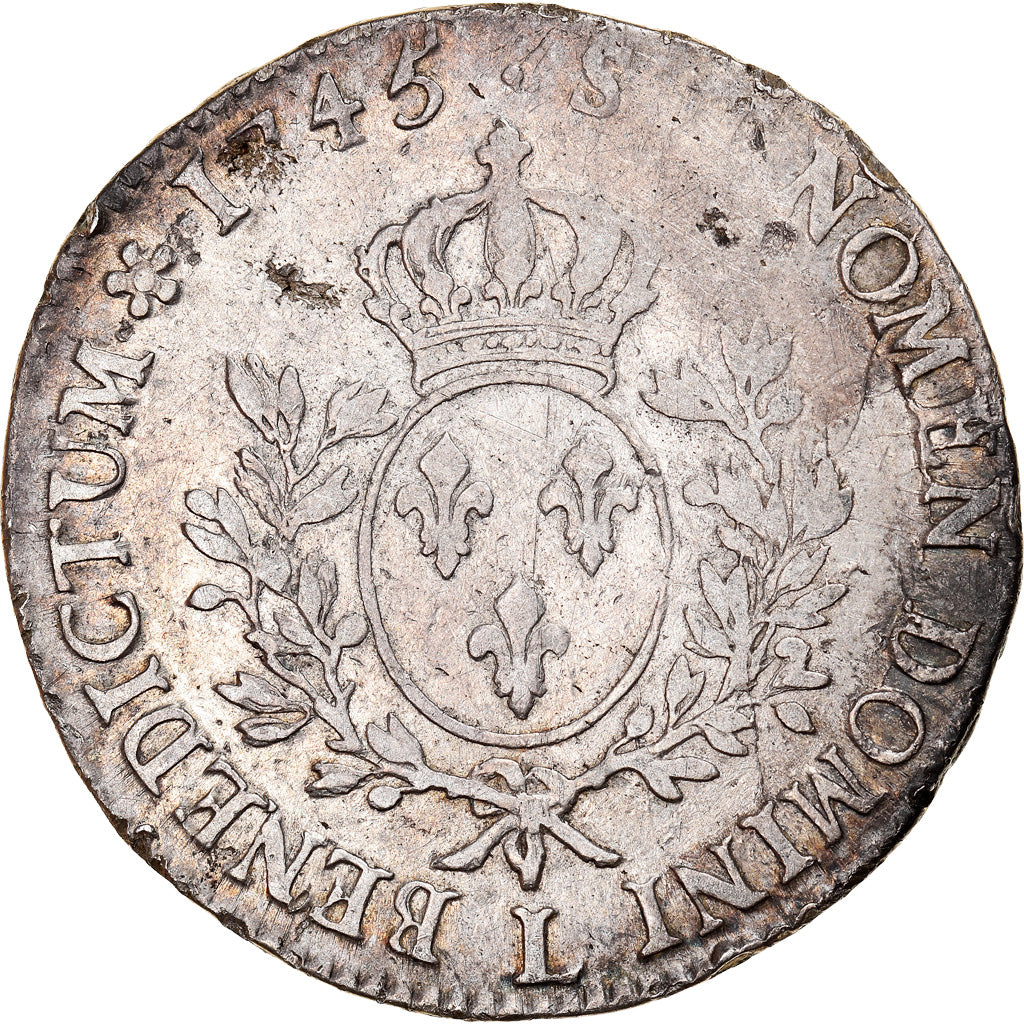 Coin, France, Louis XV, Écu au bandeau, Ecu, 1745, Bayonne, VF(30-35), Silver