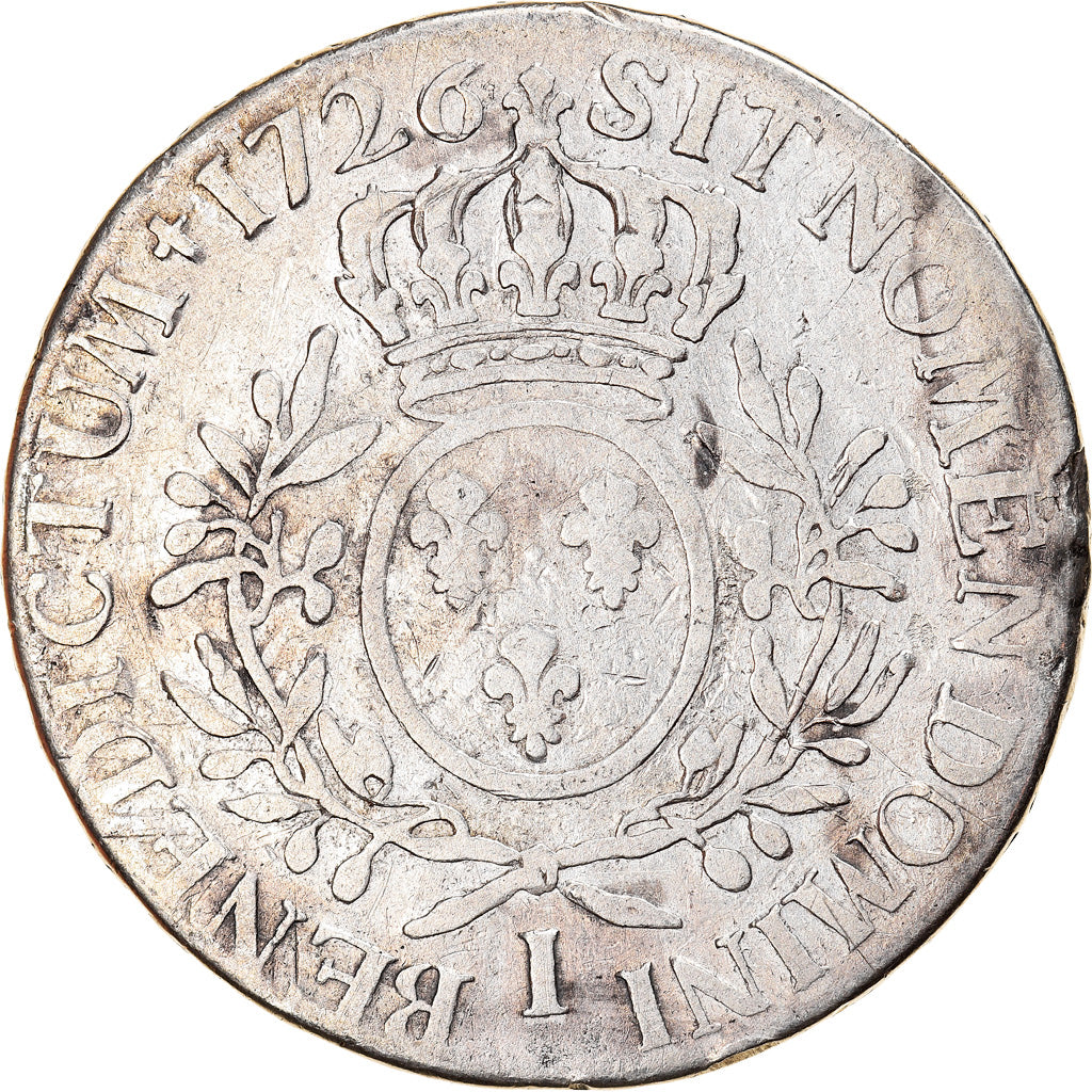 Coin, France, Louis XV, Écu aux branches d'olivier, Ecu, 1726, Limoges