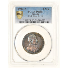 Moneta, Stati tedeschi, PRUSSIA, Wilhelm II, 2 Mark, 1913, Berlin, Proof, PCGS