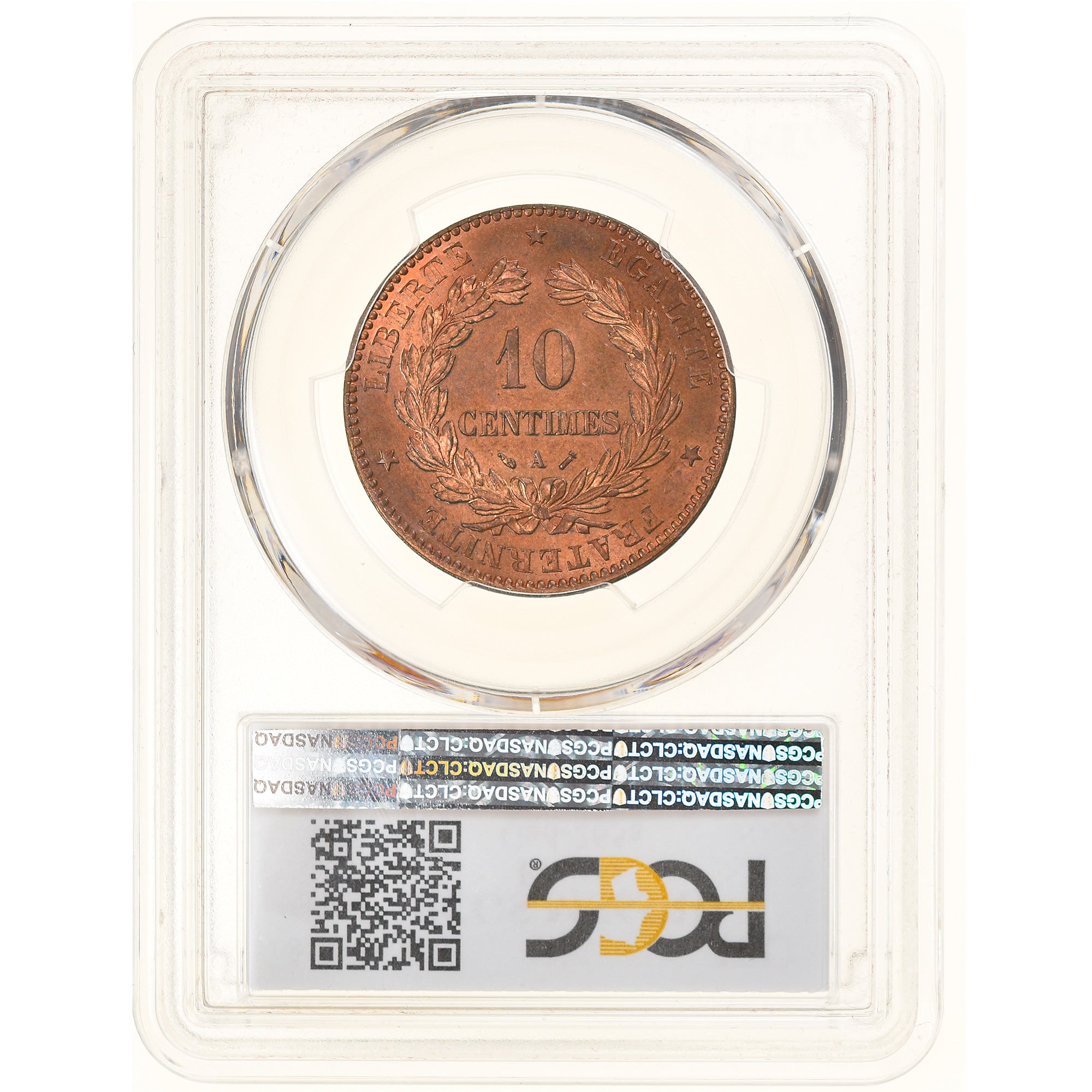 Coin, France, Cérès, 10 Centimes, 1893, Paris, PCGS, MS65RD, MS(65-70)