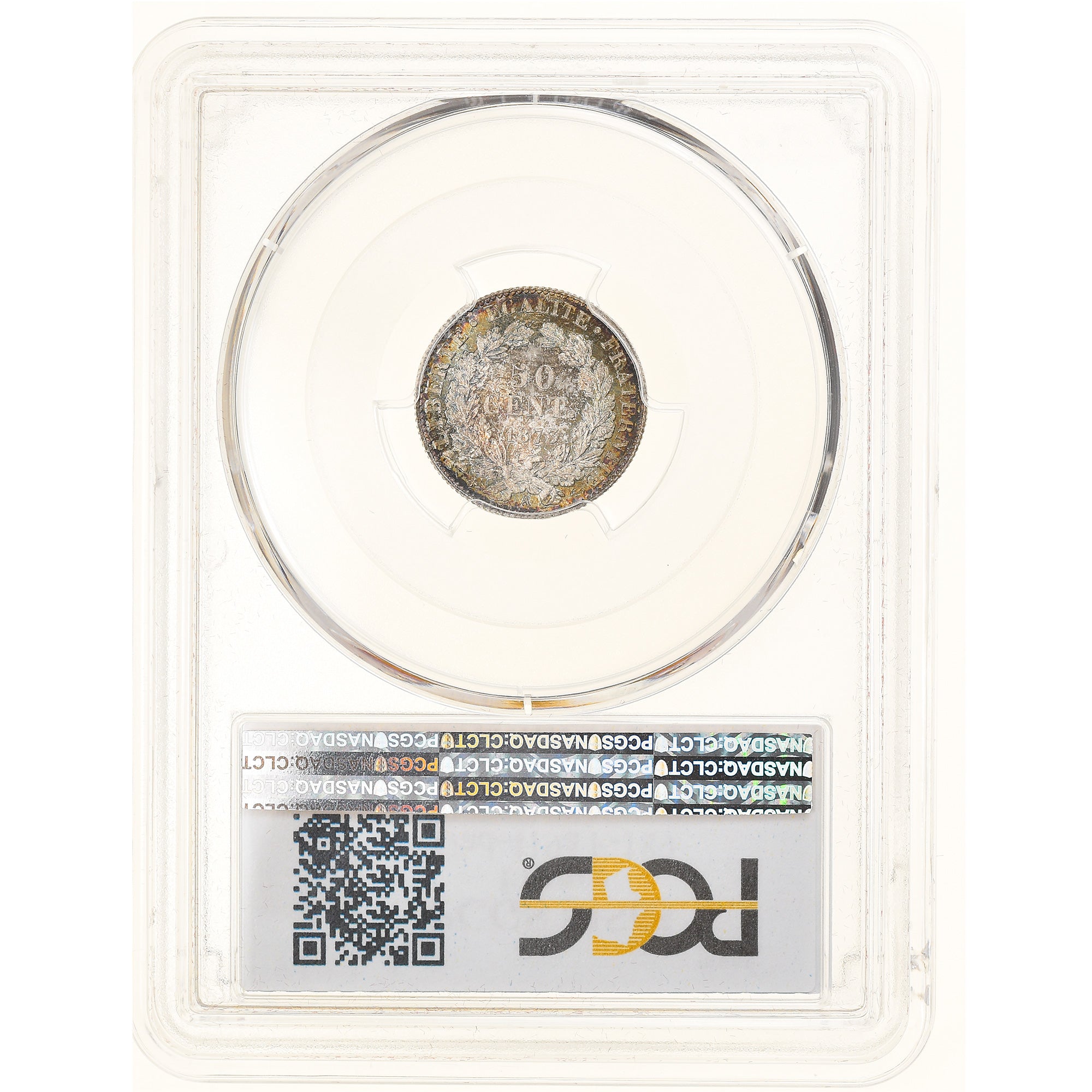 Coin, France, Cérès, 50 Centimes, 1873, Paris, PCGS, MS65, MS(65-70), Silver
