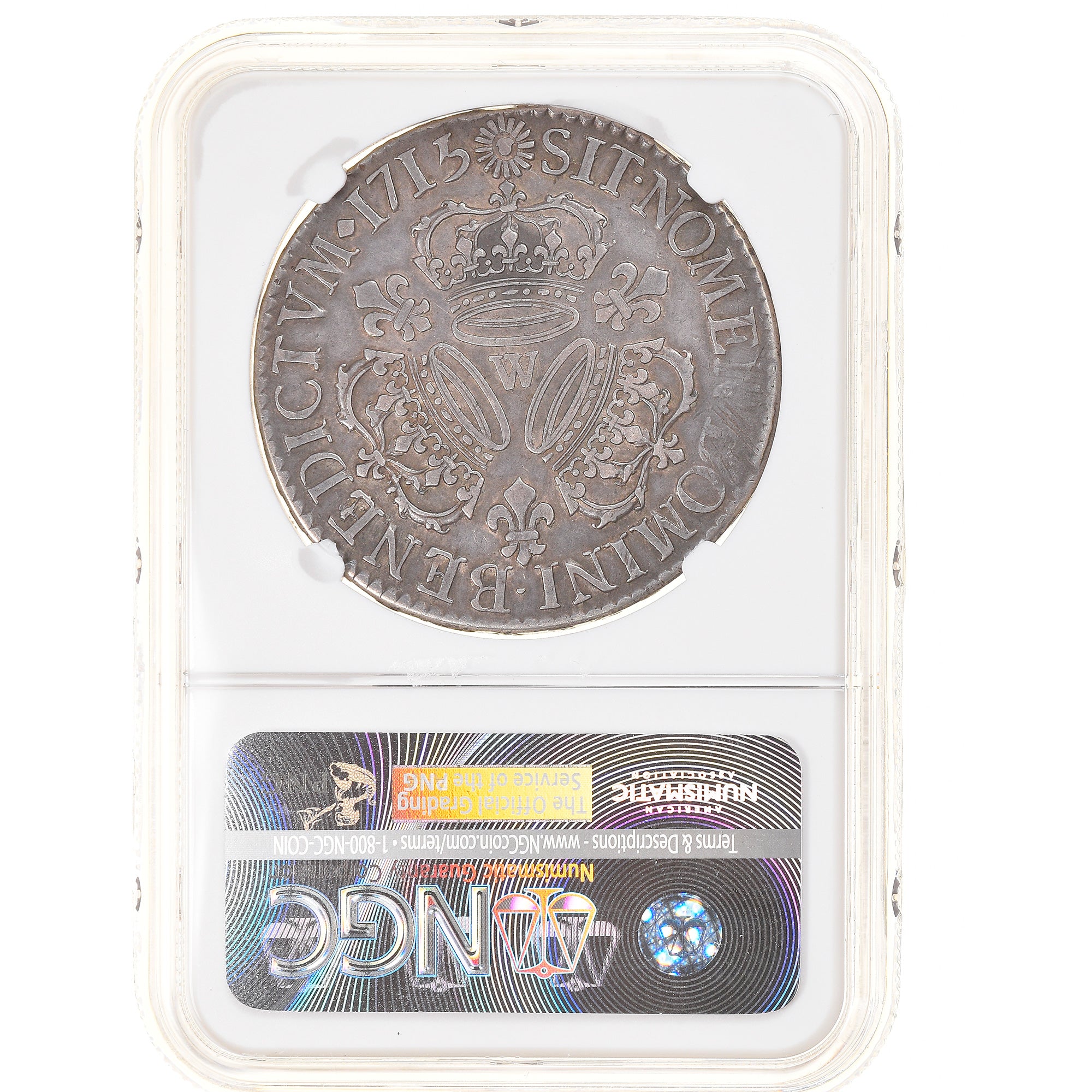 Monnaie, France, Louis XV, Écu aux 3 couronnes, Ecu, 1715, Lille, Rare, NGC