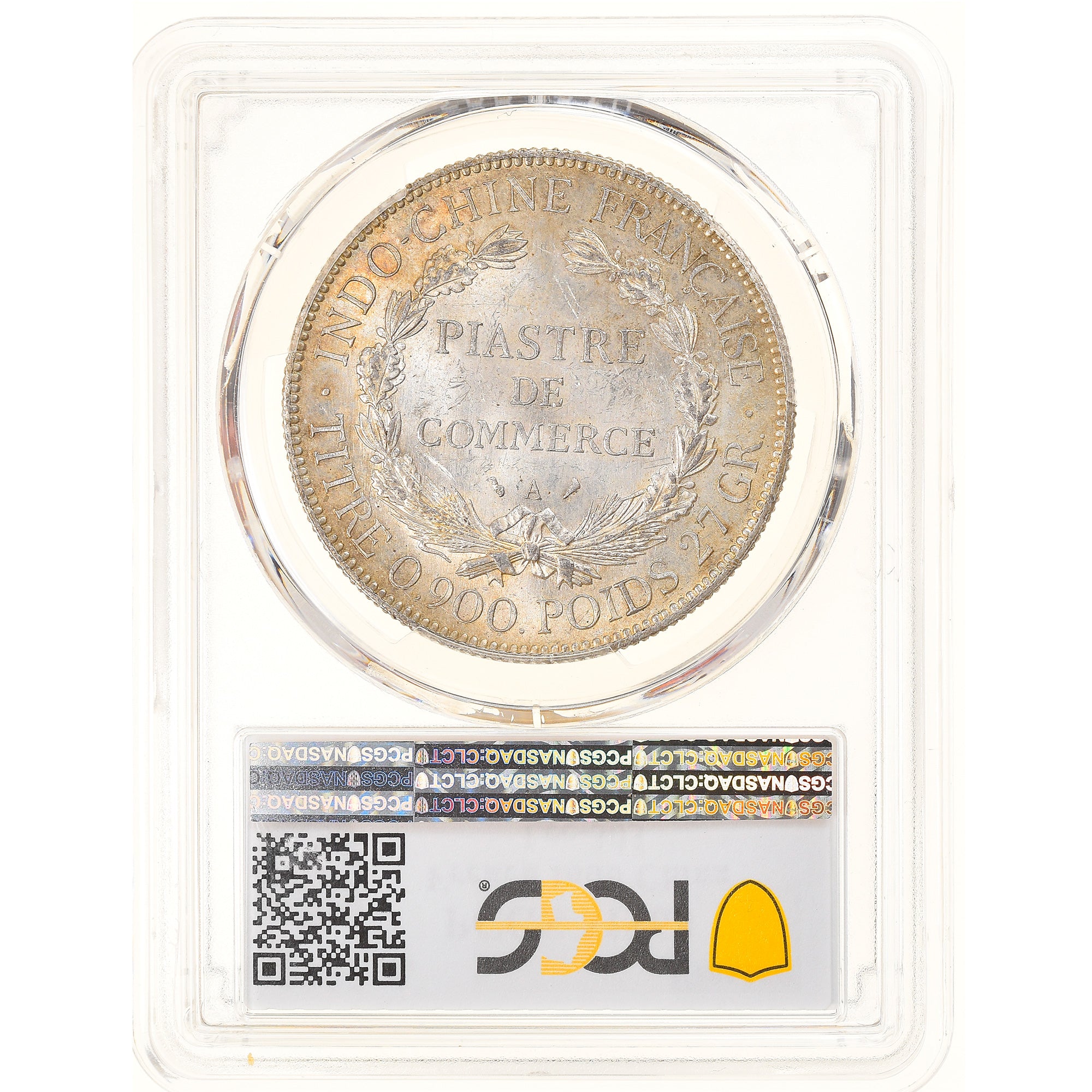 Coin, FRENCH INDO-CHINA, Piastre, 1927, Paris, PCGS, MS63, MS(63), Silver