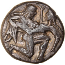 Moeda, Trácia, Thasos, Helios, Stater, 530-500 BC, Thasos, AU(50-53), Prata