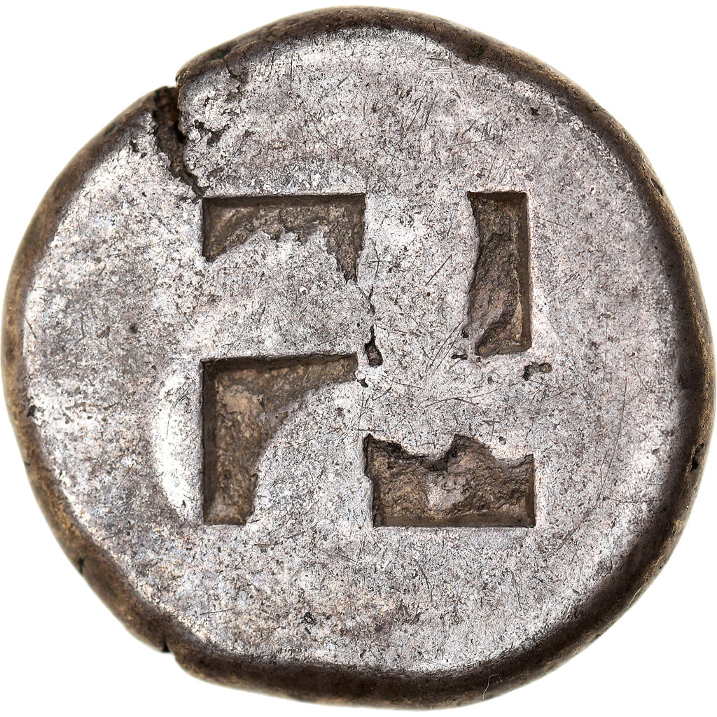 Coin, Thrace, Thasos, Helios, Stater, 530-500 BC, Thasos, AU(50-53), Silver