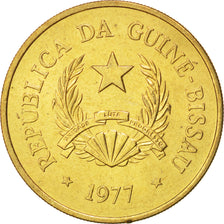 GUINEA-BISSAU, 2-1/2 Pesos, 1977, KM #19, MS(63), Aluminum-Bronze, 6.06
