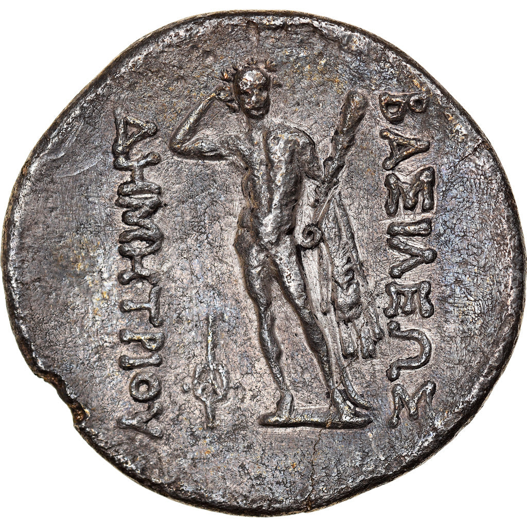 Münze, Könige von Baktrien, Demetrios I, Tetradrachm, 200-185 BC, Baktra, SS