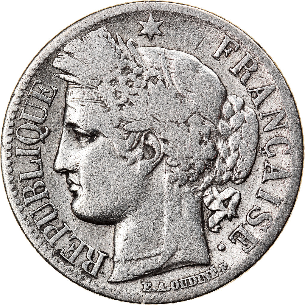 Coin, France, Cérès, Franc, 1849, Paris, VF(20-25), Silver, KM:759.1