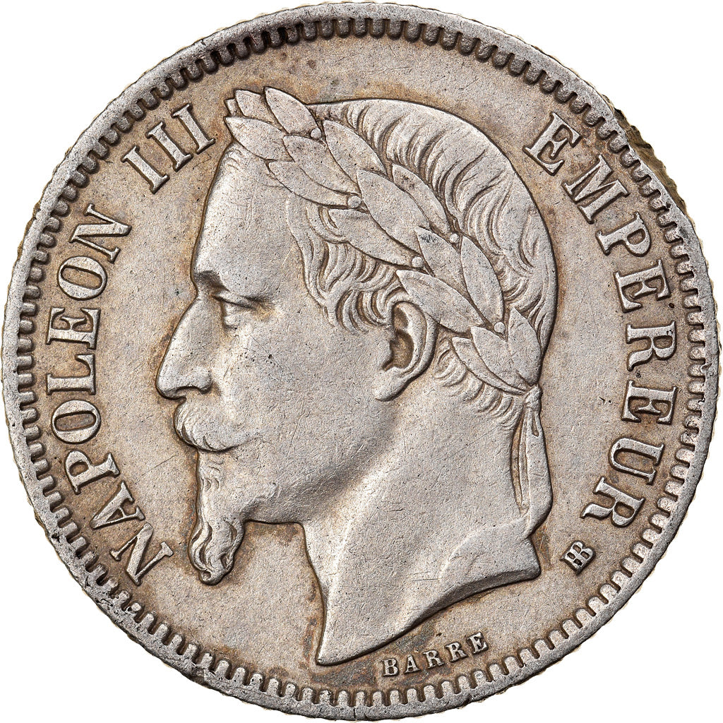 Moneda, Francia, Napoleon III, Napoléon III, Franc, 1866, Strasbourg, MBC