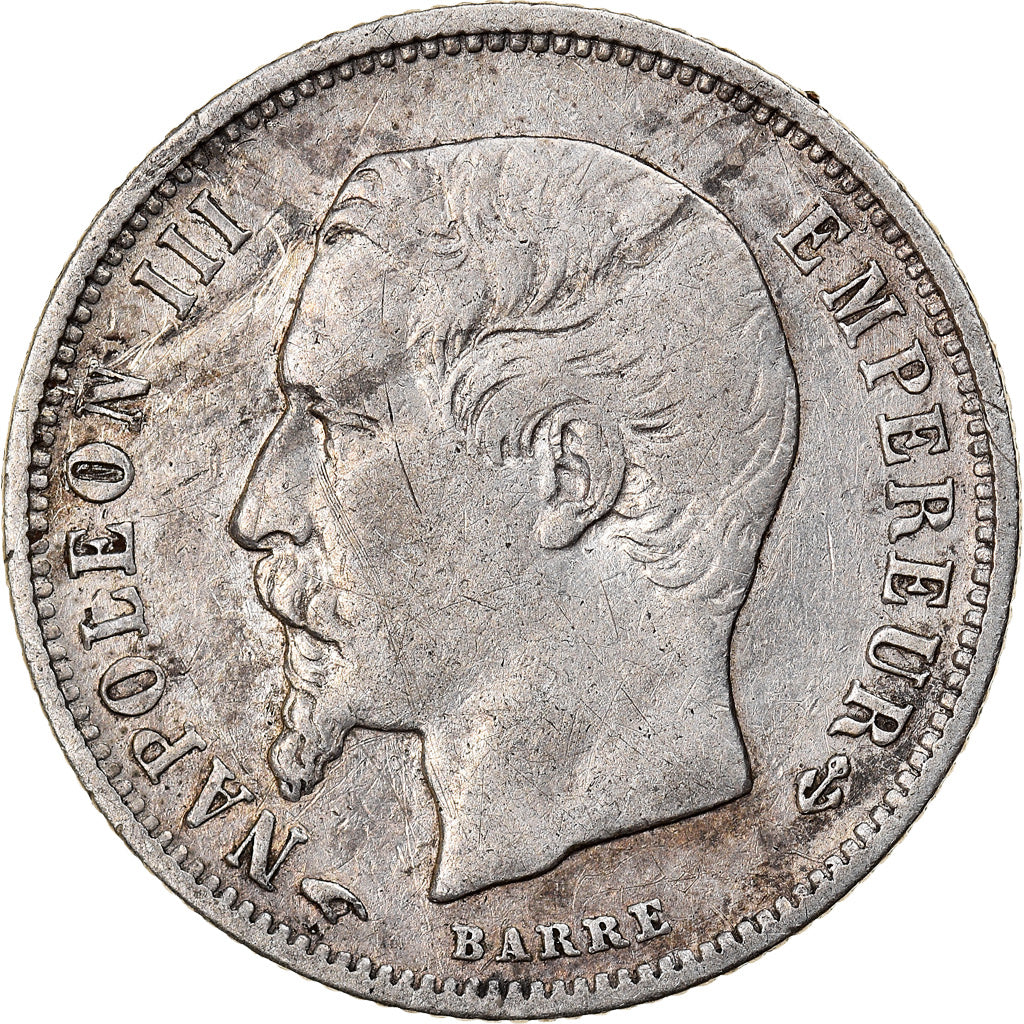 Monnaie, France, Napoleon III, Napoléon III, 50 Centimes, 1858, Paris, TB+