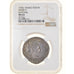 Coin, France, Henri II, Teston, 1555, Bayonne, NGC, MS64, MS(64), Silver