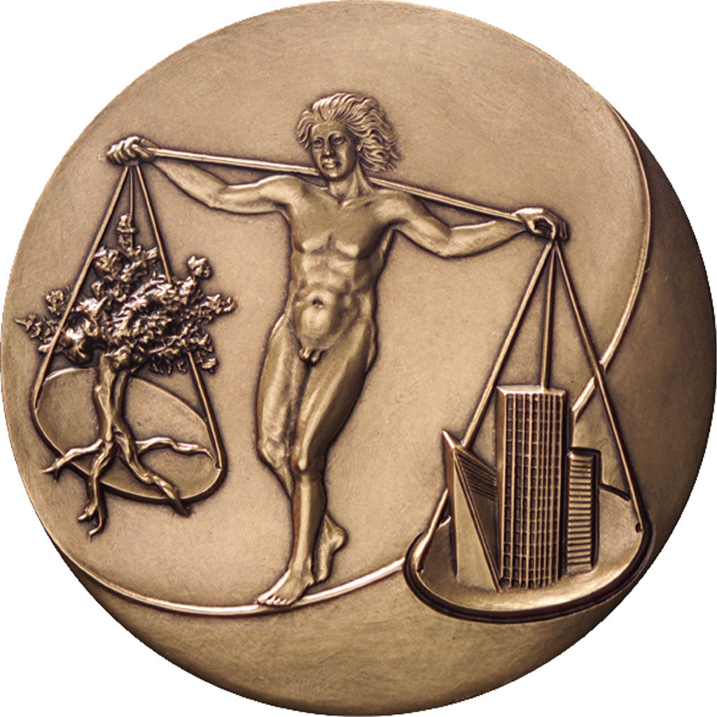 Francia, Medal, The Fifth Republic, Politics, Society, War, FDC, Bronzo