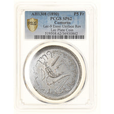 Monnaie, Comores, Said Ali, 5 Francs, 1890 (AH 1308), Paris, Essai uniface
