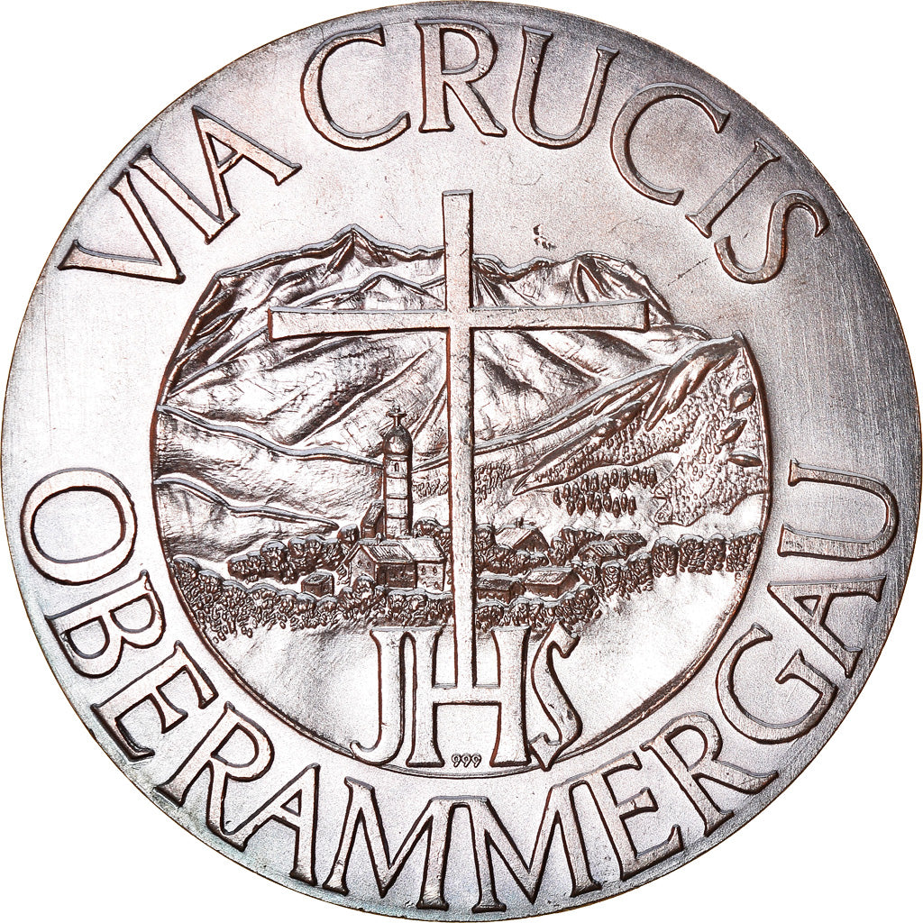 Allemagne, Médaille, Via Crucis, Oberammergau, XIV, Religions & beliefs, SPL
