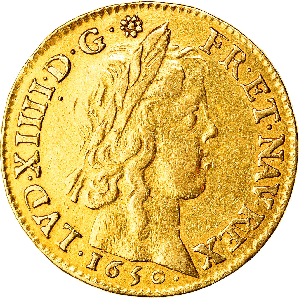 Moneta, Francia, Louis XIV, Louis d'or à la mèche longue, Louis d'Or, 1650