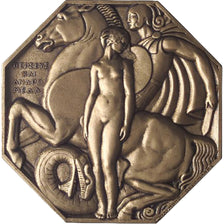 Francia, Medal, The Fifth Republic, Arts & Culture, Delamarre, FDC, Bronzo, 76