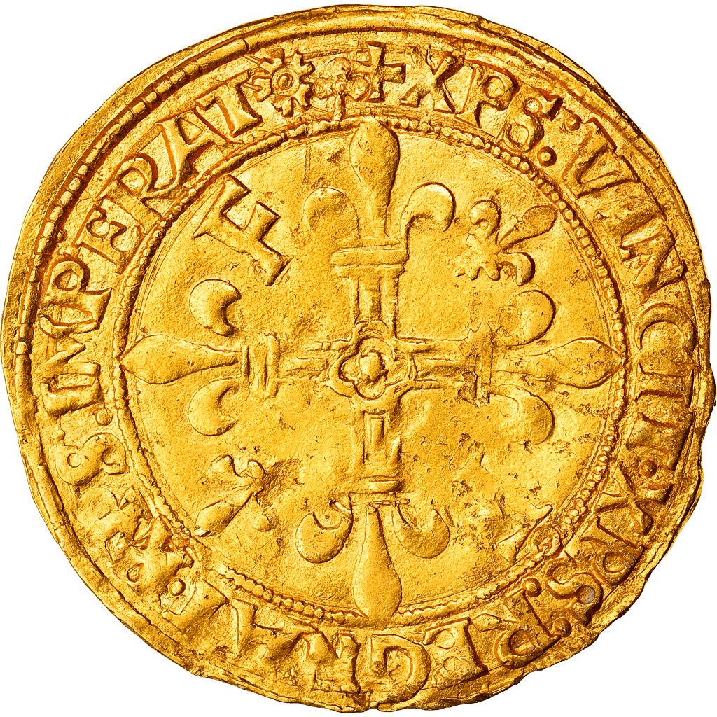 Munten, Frankrijk, François Ier, Écu d'or au soleil, Lyon, 5th type, ZF+