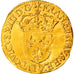 Coin, France, Louis XIII, Ecu d'or, 1634, Rouen, AU(55-58), Gold, KM:51