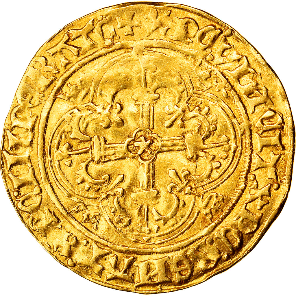 Coin, France, Charles VII, Royal d'or, Chinon, EF(40-45), Gold, Duplessy:455