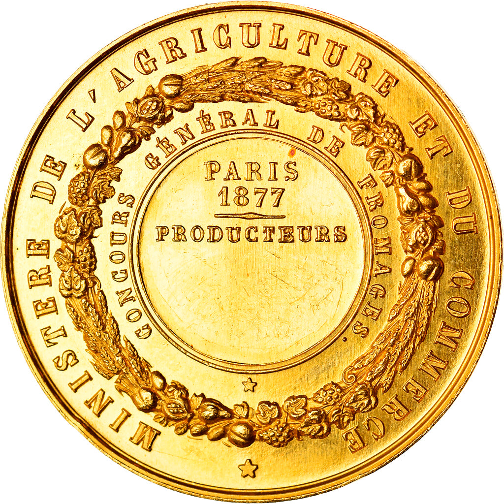 France, Medal, Ministère de l'agriculture et du Commerce, 1877, Barre