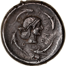 Moneda, Sicily, Syracuse, Hieron I, Tetradrachm, 475-470 BC, EBC, Plata