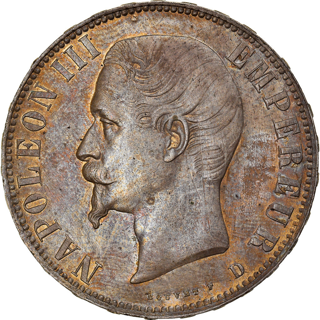 Moneda, Francia, Napoleon III, Napoléon III, 5 Francs, 1855, Lyon, EBC, Plata