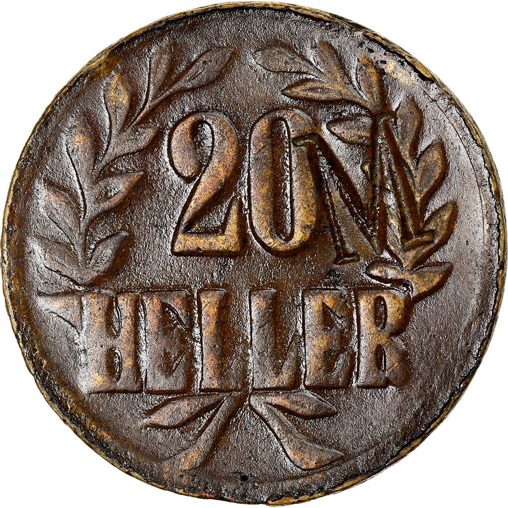 Münze, GERMAN EAST AFRICA, Wihelm II, 20 Heller, 1916, Tabora, Countermark, SS