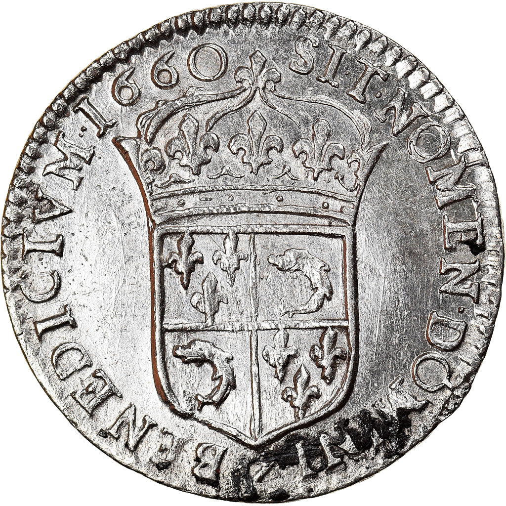 Coin, France, Louis XIV, 1/12 Écu du Dauphiné au buste juvénile, 1/12 ECU, 10