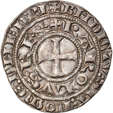 Moneta, Francia, Charles IV, Maille Blanche, BB+, Argento, Duplessy:243D