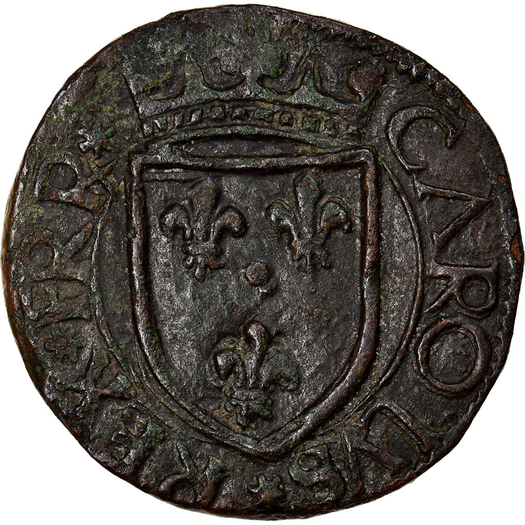 Coin, Italy, Charles VIII, Cavallo, Aquila, EF(40-45), Billon, Duplessy:625B