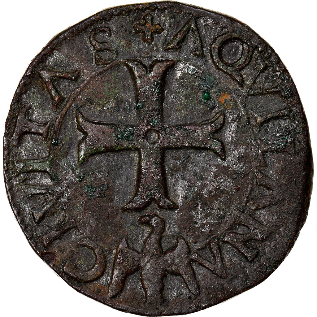 Coin, Italy, Charles VIII, Cavallo, Aquila, EF(40-45), Billon, Duplessy:625B