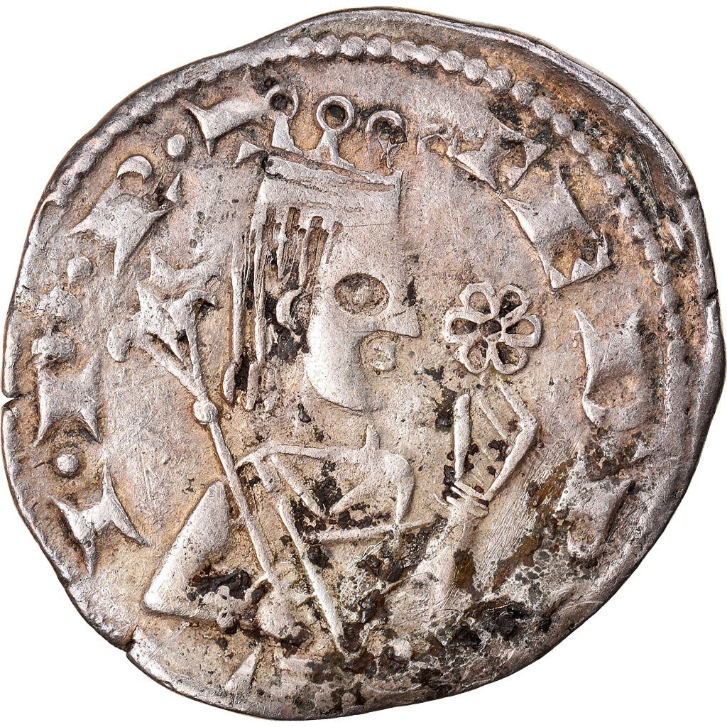 Coin, Italy, Lombardy, Como, Frederick II, 1/2 Grosso, 1250-1280, AU(50-53)