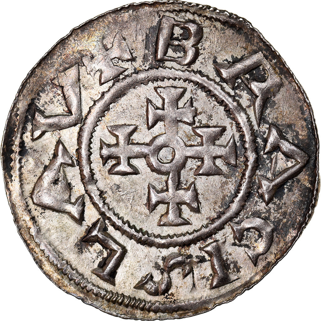 Moneda, BOHEMIA, Bretislaus I, Denar, 1037-1055, Prague, MBC+, Plata
