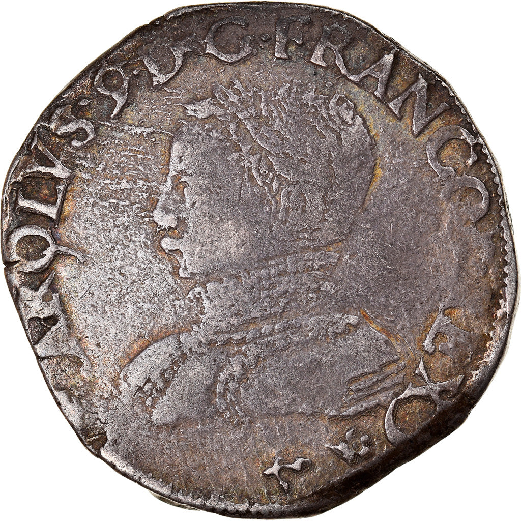 Munten, Frankrijk, Charles IX, Teston, 1566, Bayonne, FR+, Zilver, Sombart:4612