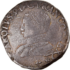 Munten, Frankrijk, Charles IX, Teston, 1566, Bayonne, FR+, Zilver, Sombart:4612