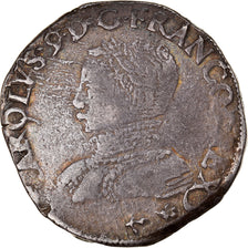 Moneta, Francja, Charles IX, Teston, 1566, Bayonne, VF(30-35), Srebro