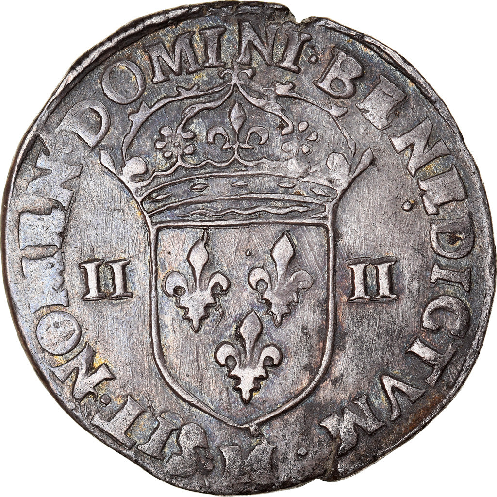 Moneta, Francja, Henri III, 1/4 Ecu, 1588, Toulouse, EF(40-45), Srebro