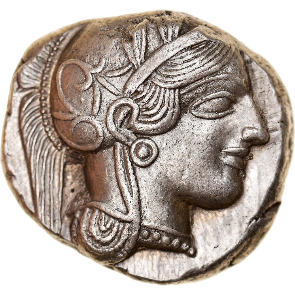 Moneta, Attyka, Athens, Tetradrachm, 490-407 BC, Athens, AU(50-53), Srebro
