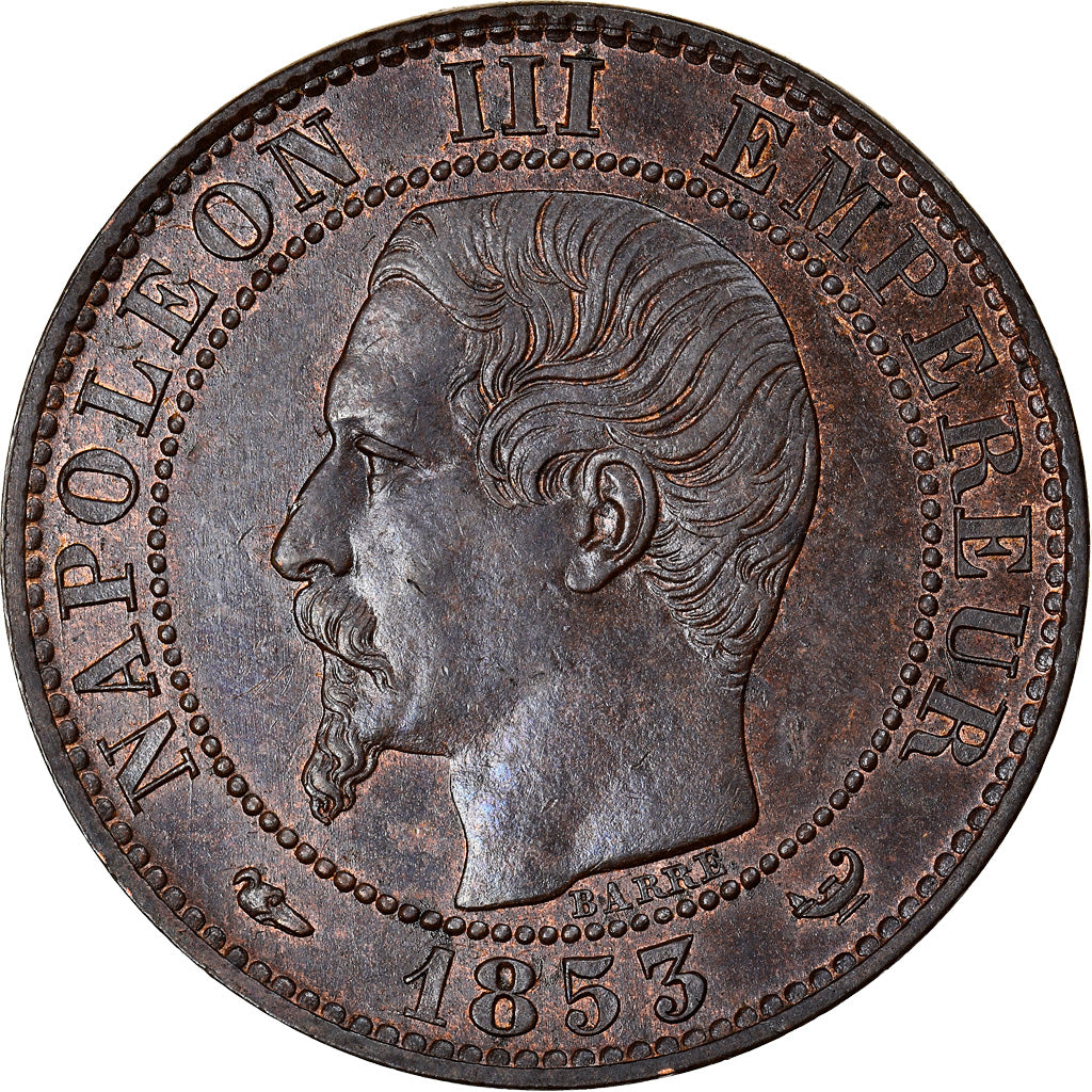 Moeda, França, Napoleon III, Napoléon III, 5 Centimes, 1853, Lille, MS(63)
